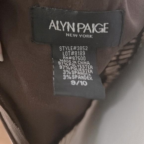 Vintage Y2K 90s Alyn Paige Dress Midi Halter Vacation Ready 9/10 Stripe  Brown - Picture 5 of 10